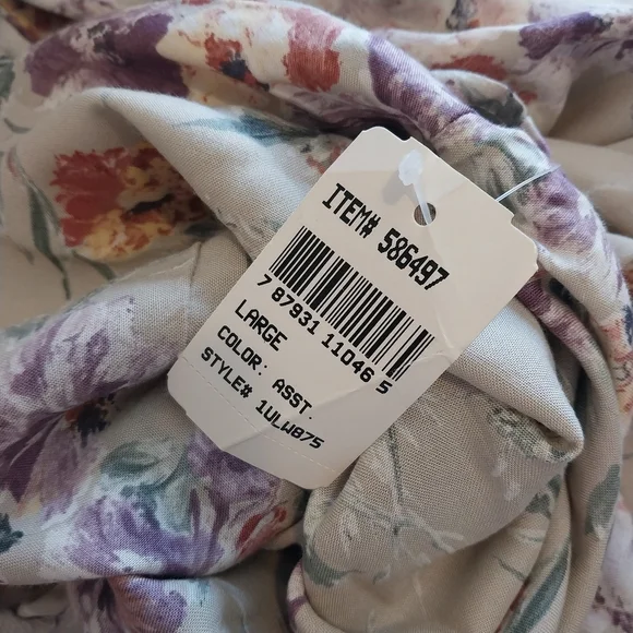 Vtg Susan Burrowes Size Large 90s Country Springtime Floral Cottagecore Dress - Picture 16 of 16